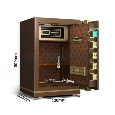 Văn phòng báo động kép Hộp an toàn nhỏ OEM H600mm Khóa vân tay thông minh