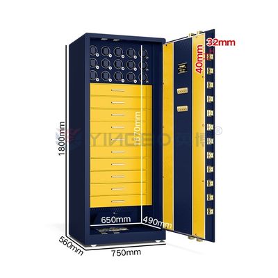 H1800mm báo động đôi đồ trang sức thông minh đồng hồ Winder hộp an toàn Solid Steel
