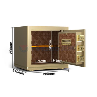 Văn phòng khóa dấu vân tay hộp an toàn Solid Steel OEM Màu H350mm