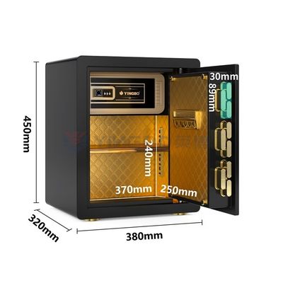 Khóa dấu vân tay Smart Home Safe Box Double Alarm 26kg ((Đen)