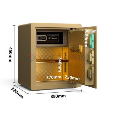 Cảnh báo hai lần hộp an toàn phòng chống trộm H450mm ((Vàng)