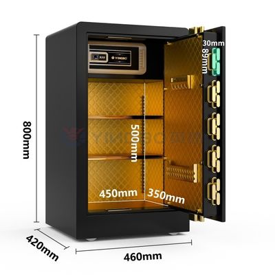 Solid Steel Smart Home Luxury Home Safe 46kg Khóa dấu vân tay an toàn YB/RS-80