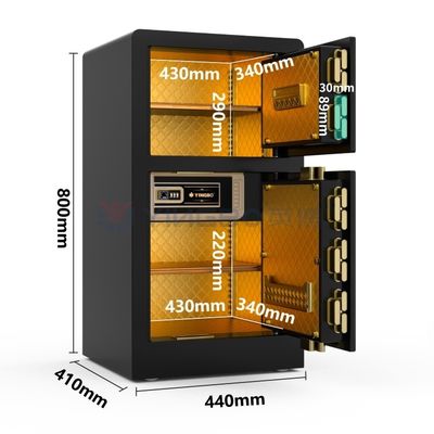 Hộp an toàn thông minh màu đen cho an ninh gia đình YB / RS-80D