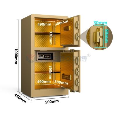 Ách vân tay khóa kỹ thuật số an toàn nhà hộp an toàn H1000mm vàng YB / RS-100D
