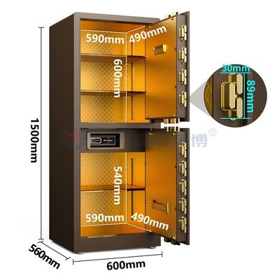 Thép rắn cửa hai nhà hộp an toàn cho an ninh H1500mm YB / RS-150D
