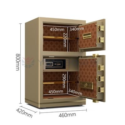 Cửa đôi 46kg Hộp an toàn văn phòng sang trọng báo động kép YB/N7-80D