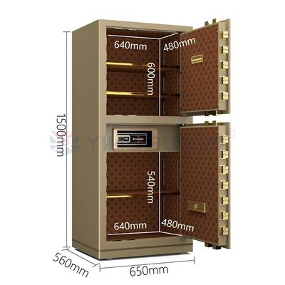 YINGBO Solid Steel Double Alarm Luxury Office Safe Box Khóa vân tay YB/N7-150D