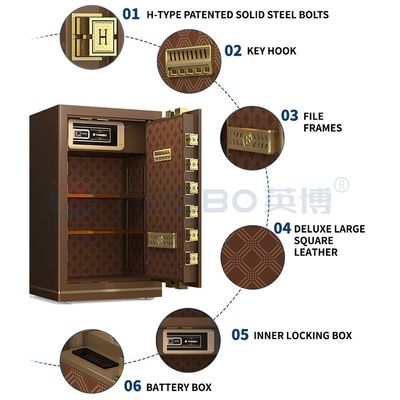 Hộp an toàn khóa điện tử báo động kép cho bảo mật văn phòng H800mm YB/N7-80