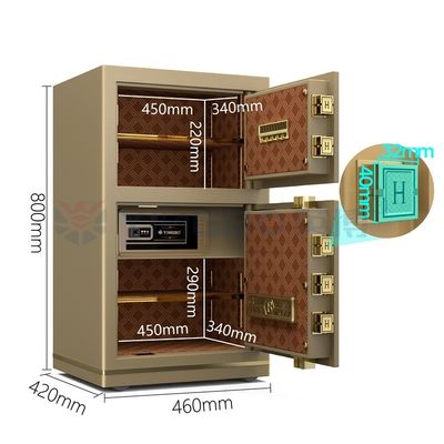 Hộp an toàn điện tử sang trọng 46kg cho bảo mật văn phòng YB/N7-80D