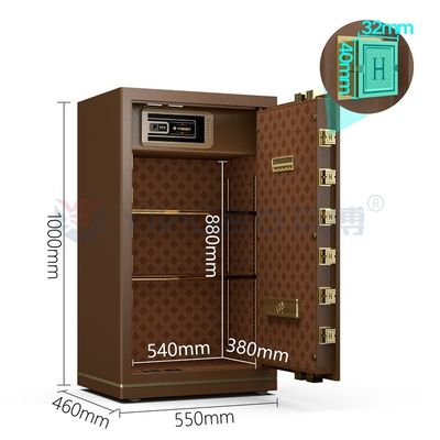 H1000mm Thép rắn Khóa điện tử Hộp an toàn văn phòng sang trọng cho an ninh YB/N7-100