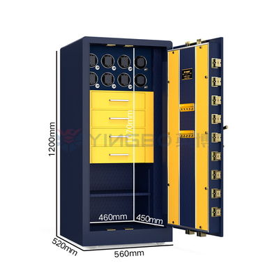 Smart Solid Stee Biometric đồ trang sức hộp an toàn với báo động kép đồng hồ Winder và an toàn