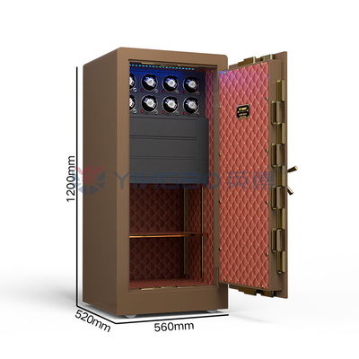 Cảnh báo gấp đôi đồ trang sức thép rắn đồng hồ Winder Safe với 7 lối mở