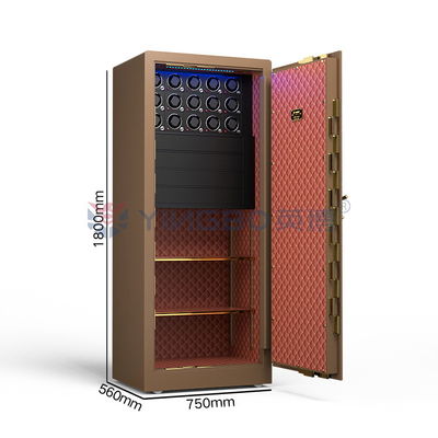 Solid Steel Jewelry Watch Winder Safe Box Khóa dấu vân tay sinh trắc học