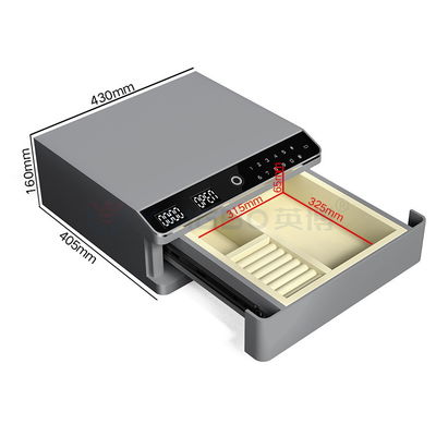 Hộp bảo mật đồ trang sức một lớp với dấu vân tay sinh trắc học chống trộm tự động bật lên