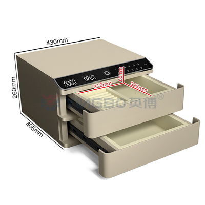 Hộp tự động mở hai lớp cho tài liệu và đồ trang sức với thép rắn