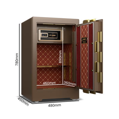 Cảnh báo đôi Hộp an toàn sang trọng Khóa dấu vân tay Thép rắn cho an ninh YB / ZY-70