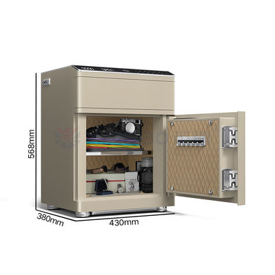 ISO9001 ISO14001 Solid Steel Double Alarm Smart Safe Box với dấu vân tay tự động mở