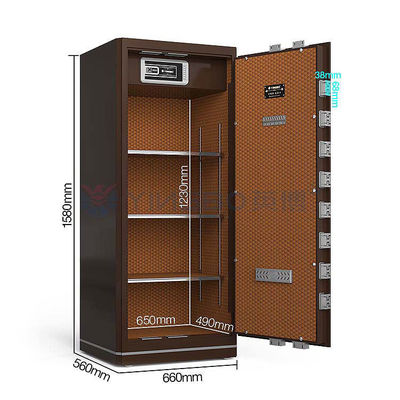 Solid Steel phòng an toàn nhà chống cháy với khóa vân tay thông minh và hộp khóa bên trong YB / N6-150