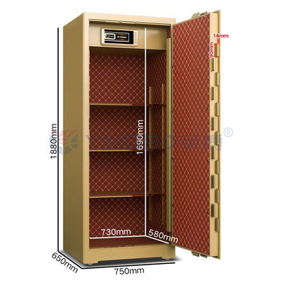 H1880mm Box phòng an toàn văn phòng dày gấp đôi hàng chống nổ khóa báo động thông minh kép