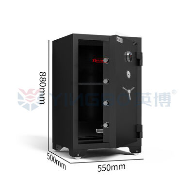 H880mm Nhà lưu trữ cá nhân chống cháy hộp an toàn khóa dấu vân tay chống trộm