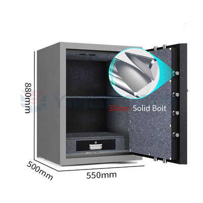 Chất an toàn thép hạng nặng chống cháy hộp an toàn báo động hai khóa cơ khí 2 giờ chống cháy