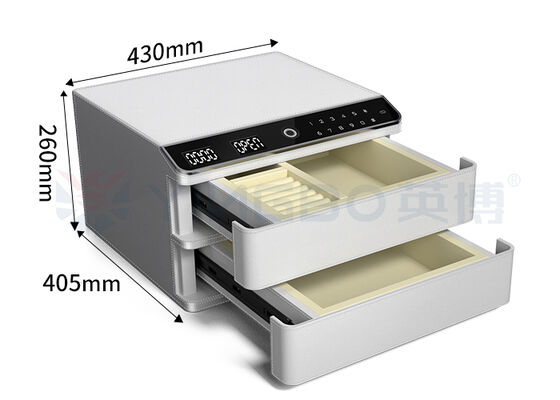 Home dấu vân tay Khóa da phủ đồ trang sức hộp an toàn Solid Steel tự động mở