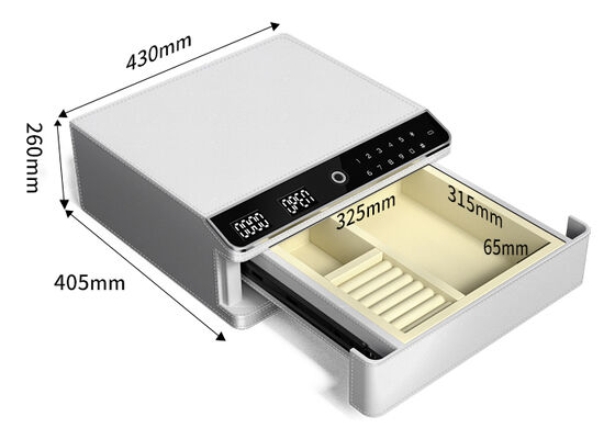 Hộp an toàn đồ trang sức nhỏ được phủ da với hộp tự động bật lên và đường sắt trượt kim loại