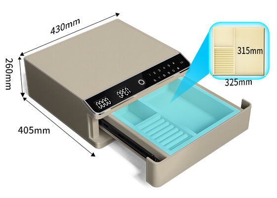 Chất an toàn đồ trang sức bọc da một lớp với khóa sinh trắc học và thân thép