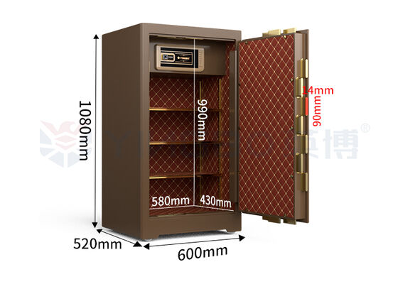 Khóa điện tử kỹ thuật số hộp an toàn thương mại Thép rắn 10mm Bảng cửa YB / ZY-100