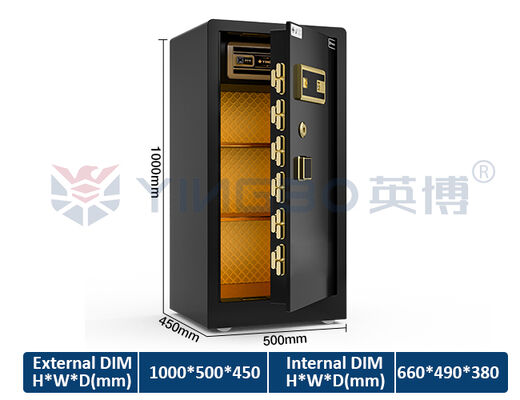 Với ISO & CE & RoHS & bằng sáng chế 7 cách mở Hộp két sắt kép bằng thép đặc 68kg YB/RS-100