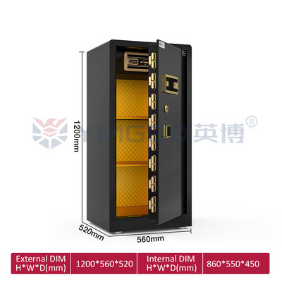 Bảng điều khiển cửa 12 Mm Nhà sơn thân thiện với môi trường Hộp an toàn YB/RS-120 Đen