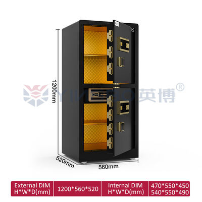Bằng sáng chế hai hàng khóa nhà an toàn hộp cửa hai báo động đôi