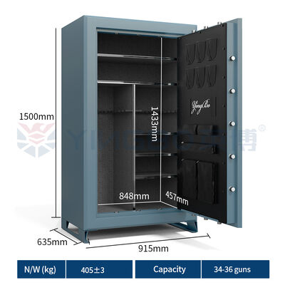 Haze Blue 75 phút Phòng cháy chữa cháy ở 1400 ° F Hộp an toàn súng hạng nặng YB/GS-150
