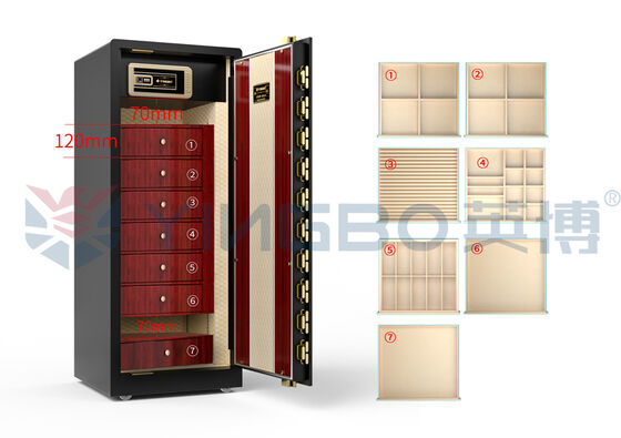 Hộp an toàn đồ trang sức điện tử với khóa vân tay sinh trắc cho các nhà bán lẻ