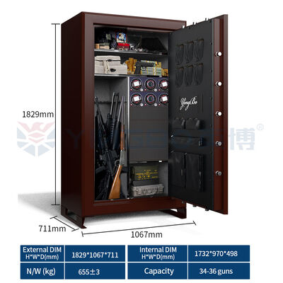 Súng thép rắn hạng nặng và tủ vũ khí an toàn chống cạy phá tài liệu